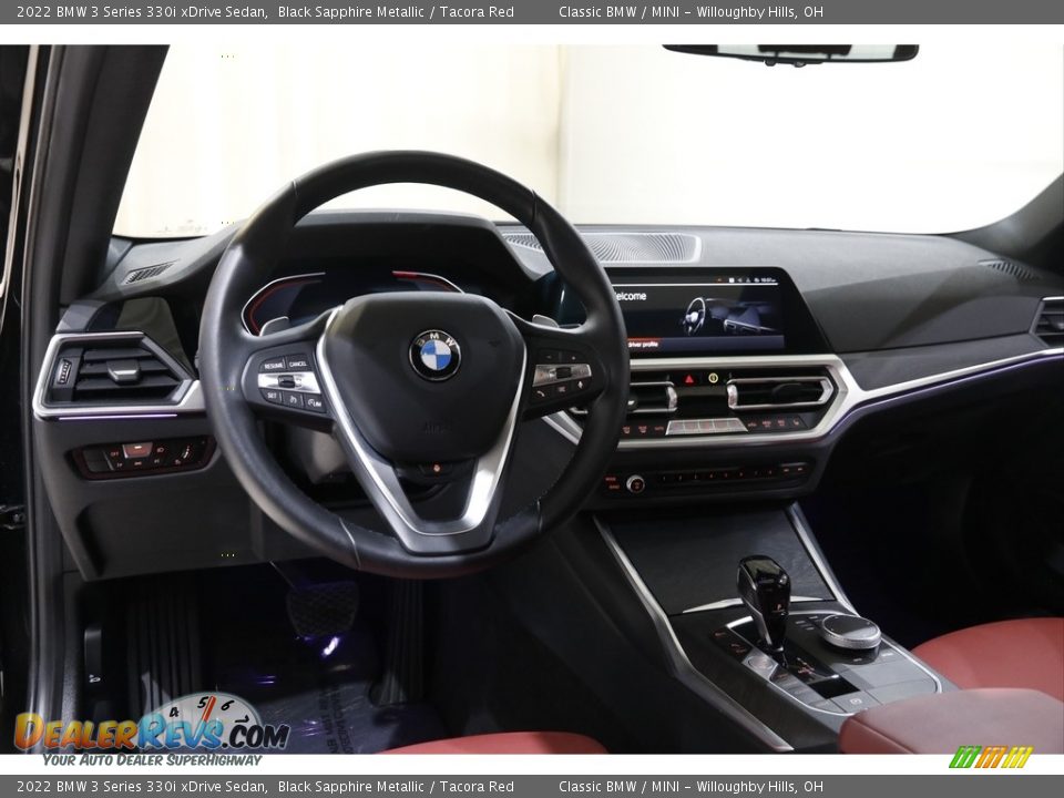 2022 BMW 3 Series 330i xDrive Sedan Black Sapphire Metallic / Tacora Red Photo #6