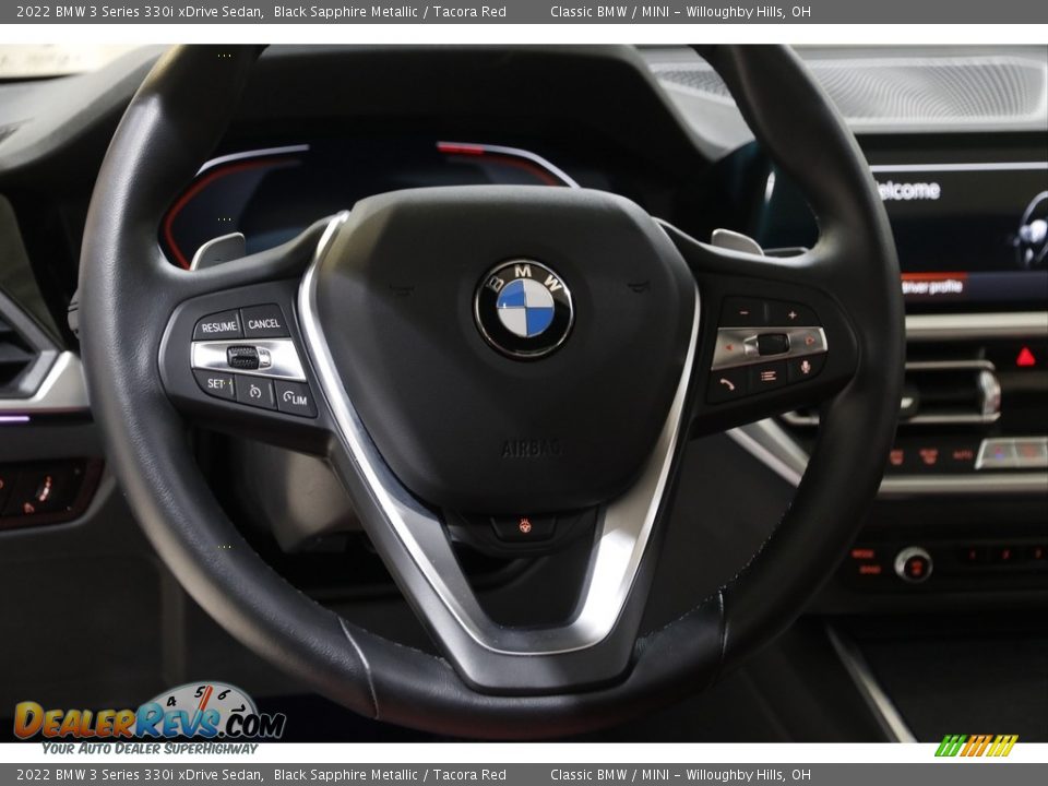 2022 BMW 3 Series 330i xDrive Sedan Black Sapphire Metallic / Tacora Red Photo #7