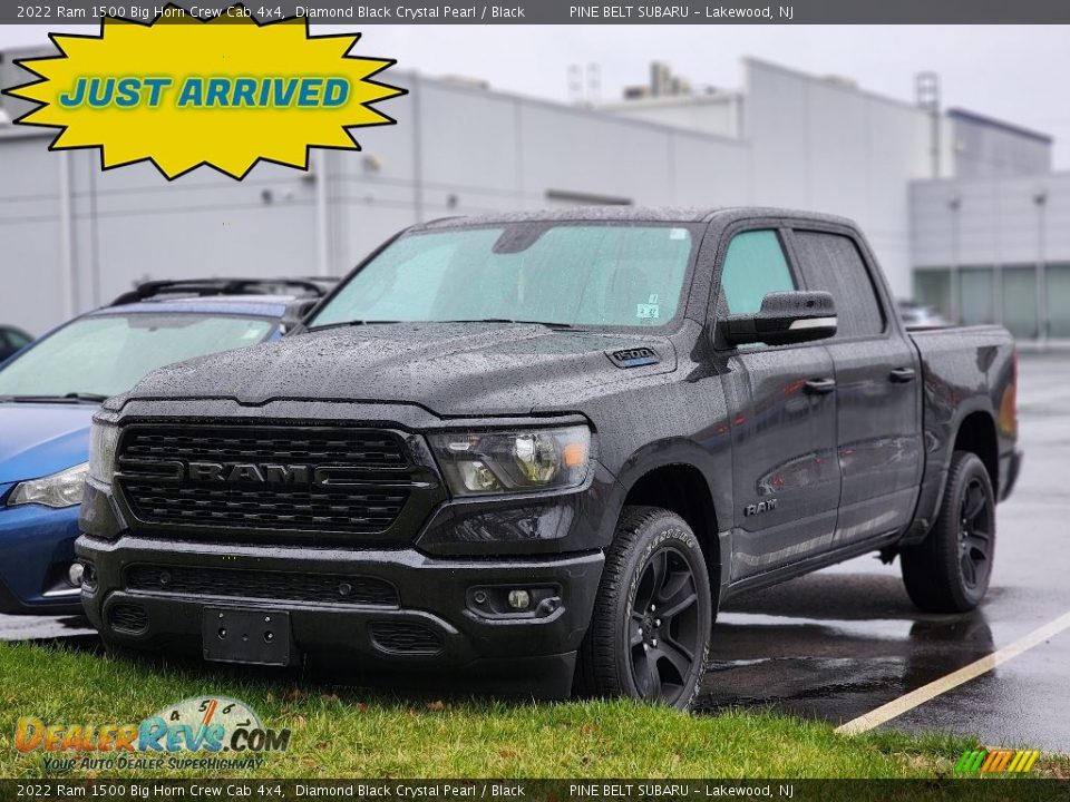 2022 Ram 1500 Big Horn Crew Cab 4x4 Diamond Black Crystal Pearl / Black Photo #1