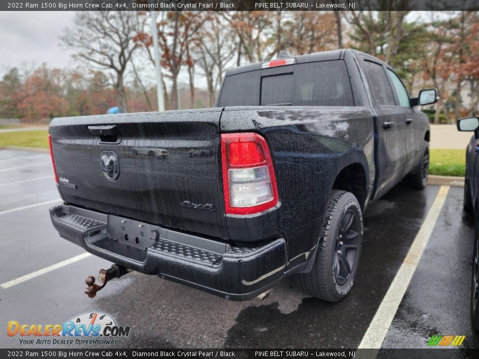 2022 Ram 1500 Big Horn Crew Cab 4x4 Diamond Black Crystal Pearl / Black Photo #6