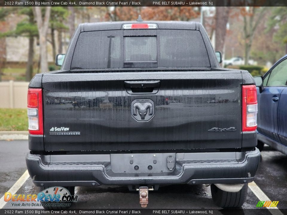 2022 Ram 1500 Big Horn Crew Cab 4x4 Diamond Black Crystal Pearl / Black Photo #7