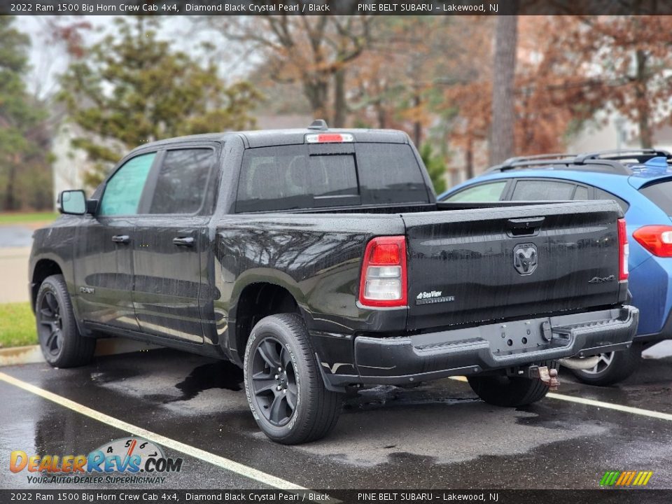 2022 Ram 1500 Big Horn Crew Cab 4x4 Diamond Black Crystal Pearl / Black Photo #8