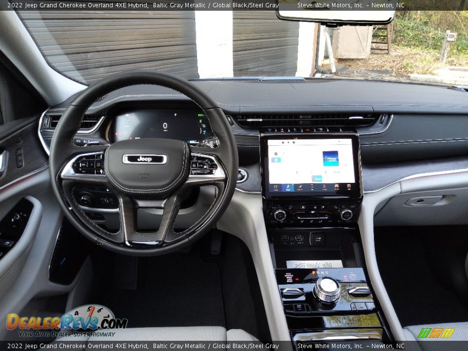 Dashboard of 2022 Jeep Grand Cherokee Overland 4XE Hybrid Photo #22