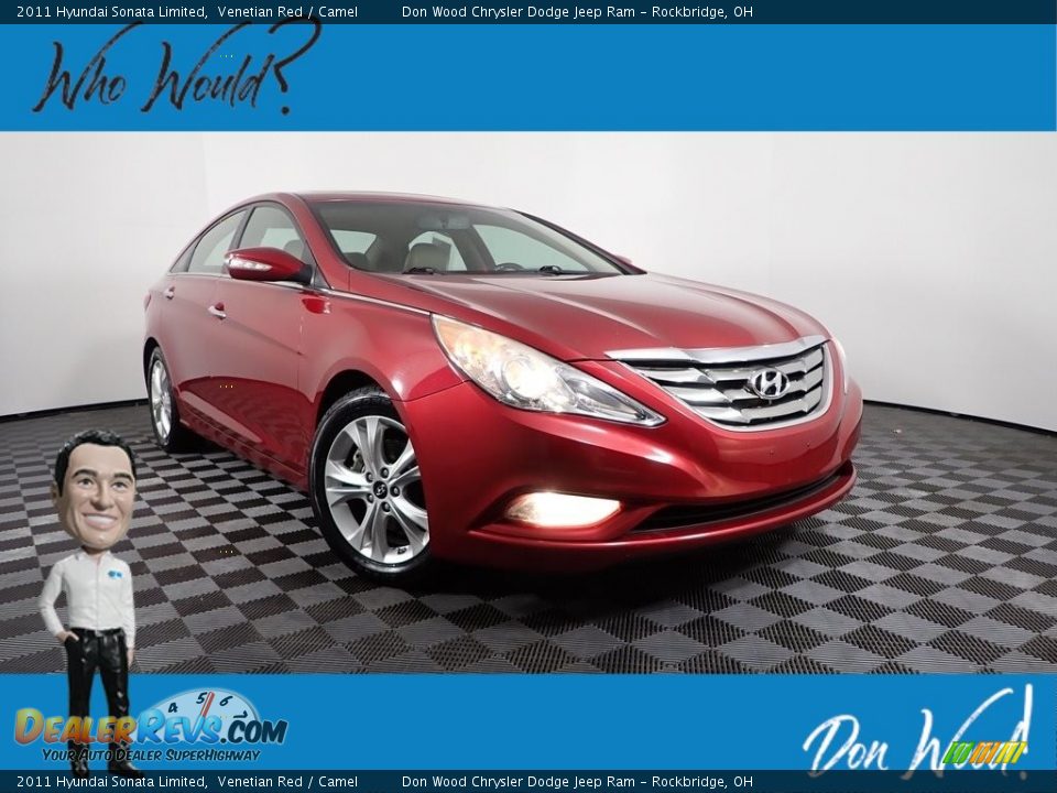 2011 Hyundai Sonata Limited Venetian Red / Camel Photo #1