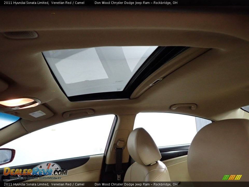2011 Hyundai Sonata Limited Venetian Red / Camel Photo #3
