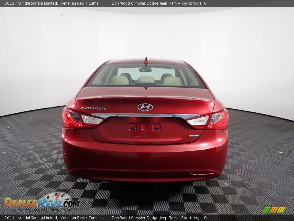 2011 Hyundai Sonata Limited Venetian Red / Camel Photo #7