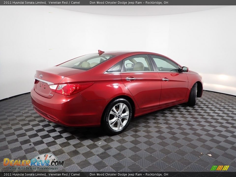 2011 Hyundai Sonata Limited Venetian Red / Camel Photo #10