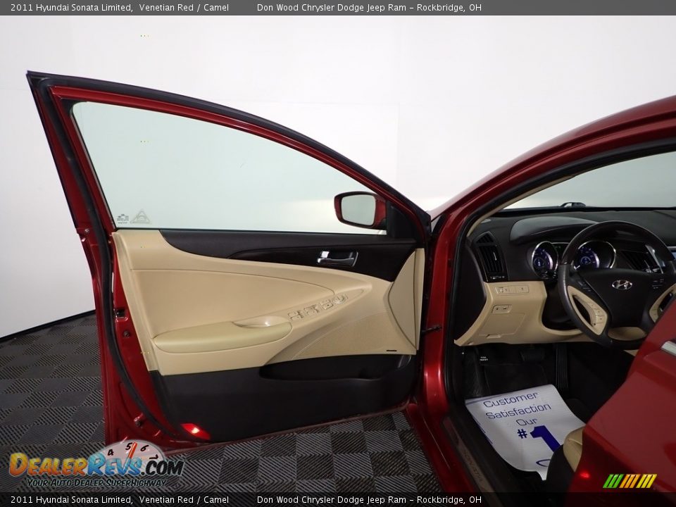 2011 Hyundai Sonata Limited Venetian Red / Camel Photo #11