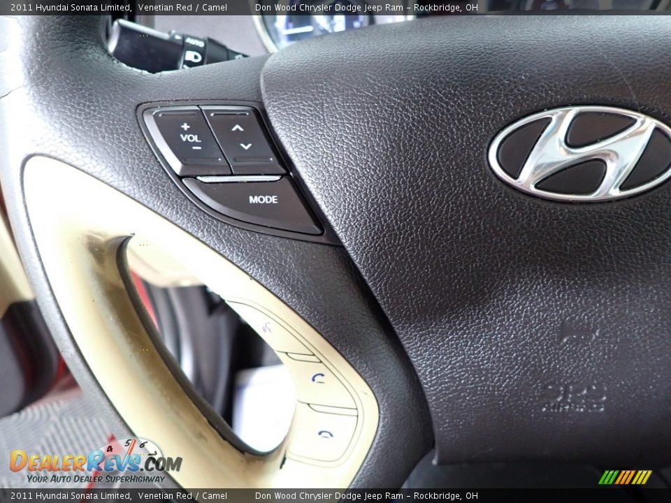 2011 Hyundai Sonata Limited Venetian Red / Camel Photo #16