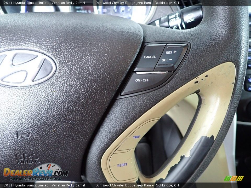 2011 Hyundai Sonata Limited Venetian Red / Camel Photo #17