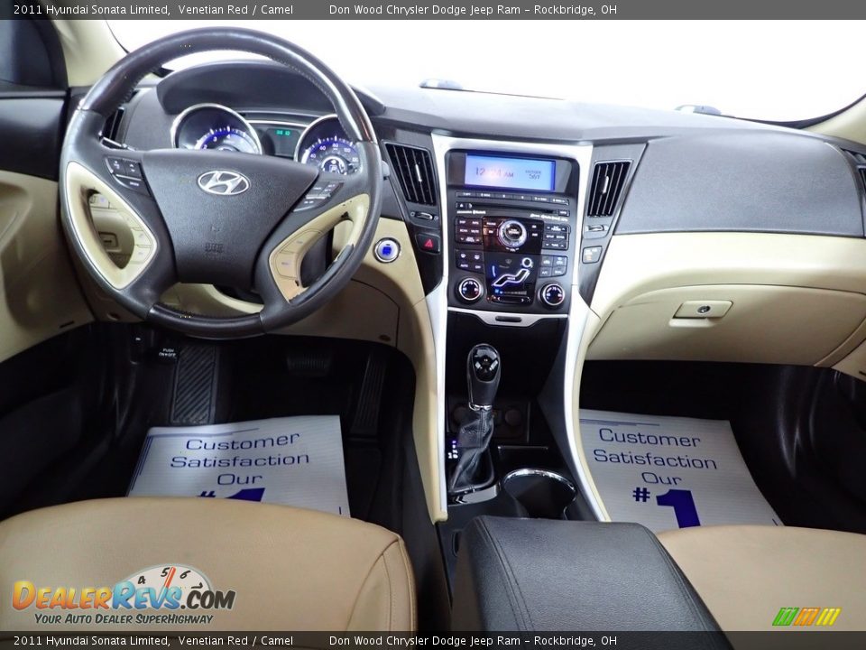 2011 Hyundai Sonata Limited Venetian Red / Camel Photo #27