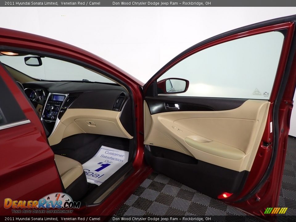 2011 Hyundai Sonata Limited Venetian Red / Camel Photo #28