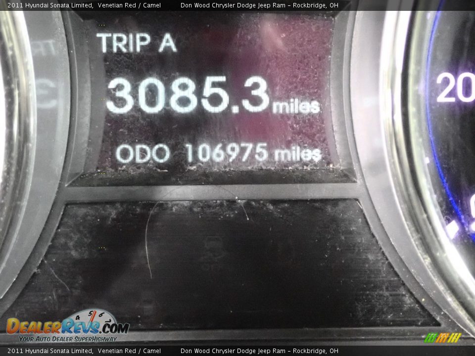 2011 Hyundai Sonata Limited Venetian Red / Camel Photo #33