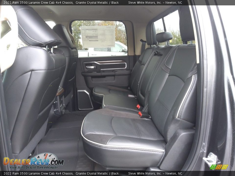 Rear Seat of 2022 Ram 3500 Laramie Crew Cab 4x4 Chassis Photo #13