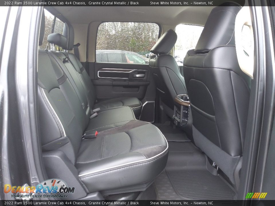 Rear Seat of 2022 Ram 3500 Laramie Crew Cab 4x4 Chassis Photo #16