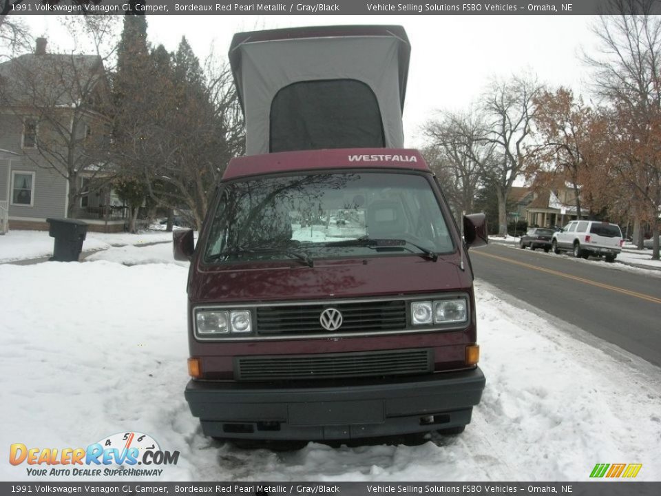 1991 Volkswagen Vanagon GL Camper Bordeaux Red Pearl Metallic / Gray/Black Photo #2