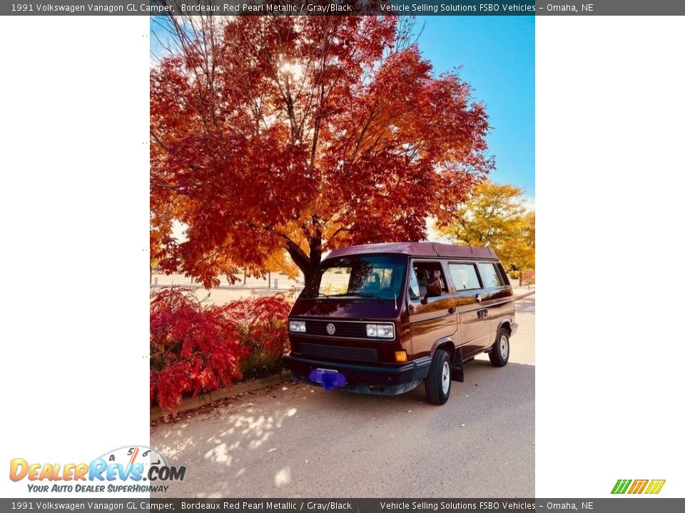 1991 Volkswagen Vanagon GL Camper Bordeaux Red Pearl Metallic / Gray/Black Photo #4