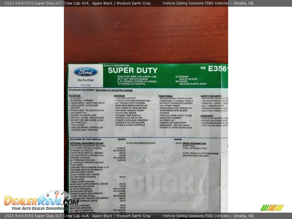 2022 Ford F250 Super Duty XLT Crew Cab 4x4 Agate Black / Medium Earth Gray Photo #7
