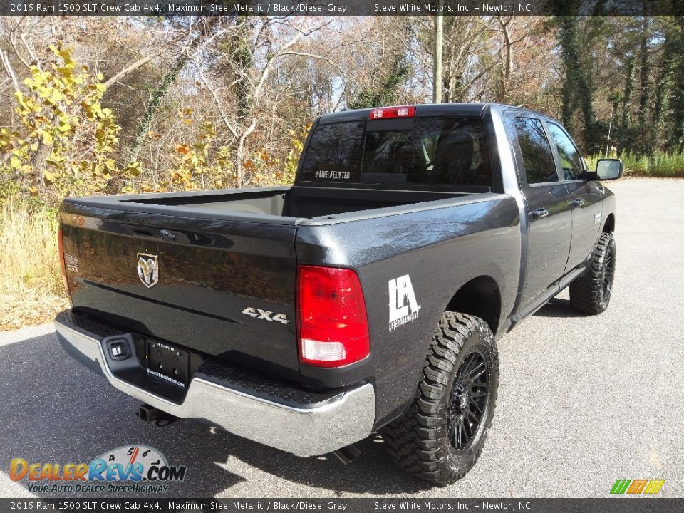 2016 Ram 1500 SLT Crew Cab 4x4 Maximum Steel Metallic / Black/Diesel Gray Photo #6