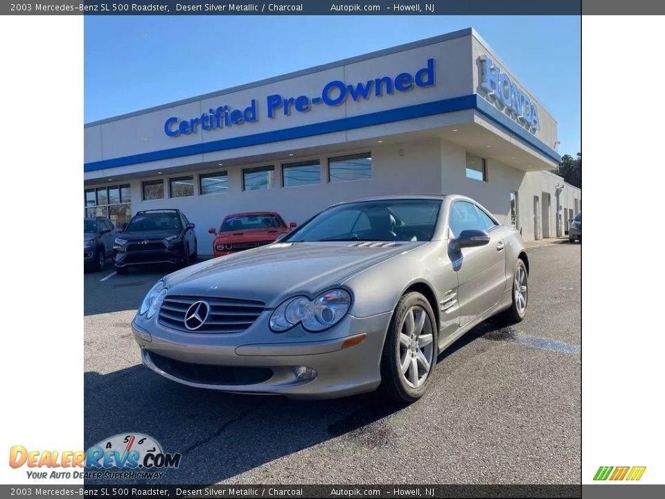 2003 Mercedes-Benz SL 500 Roadster Desert Silver Metallic / Charcoal Photo #1