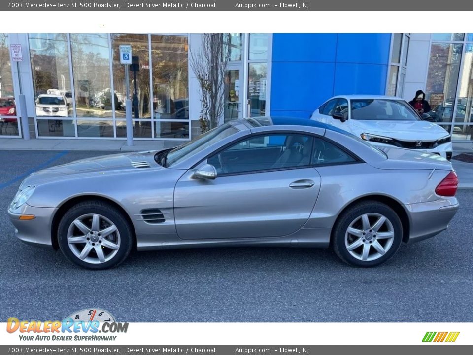 2003 Mercedes-Benz SL 500 Roadster Desert Silver Metallic / Charcoal Photo #2