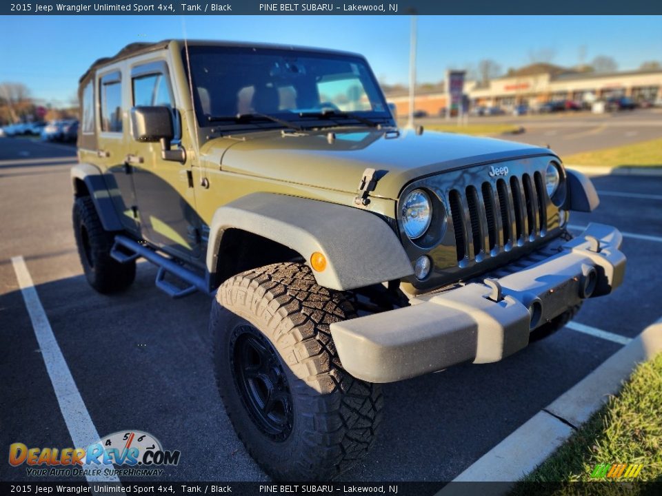 2015 Jeep Wrangler Unlimited Sport 4x4 Tank / Black Photo #3