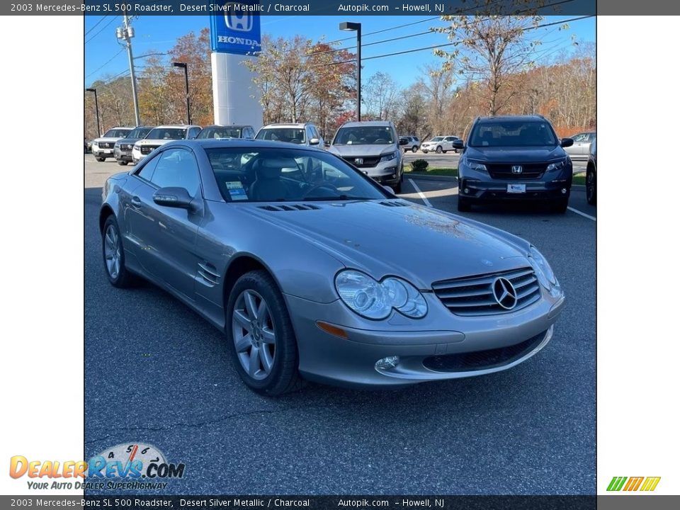 2003 Mercedes-Benz SL 500 Roadster Desert Silver Metallic / Charcoal Photo #7