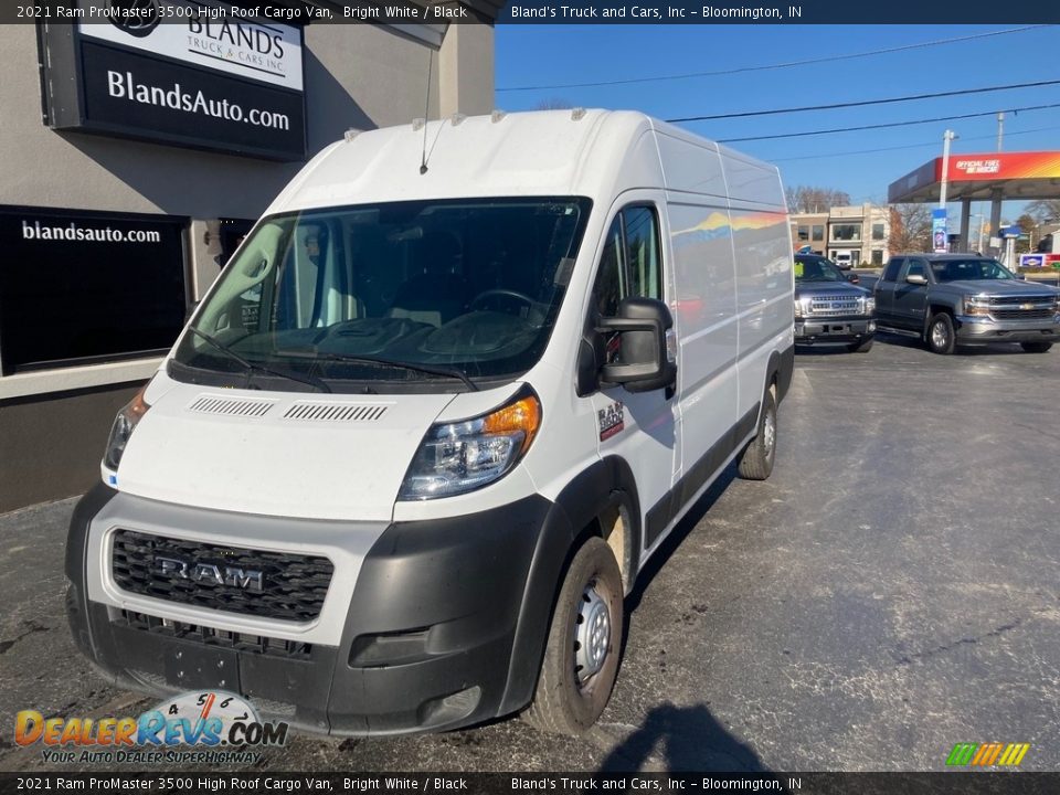 2021 Ram ProMaster 3500 High Roof Cargo Van Bright White / Black Photo #2