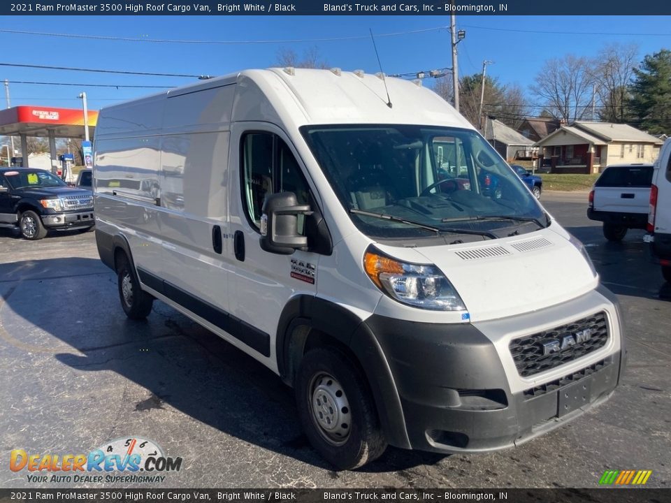 2021 Ram ProMaster 3500 High Roof Cargo Van Bright White / Black Photo #8