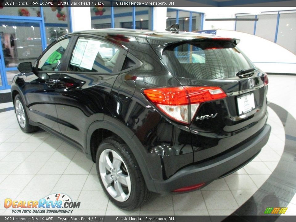 2021 Honda HR-V LX AWD Crystal Black Pearl / Black Photo #9