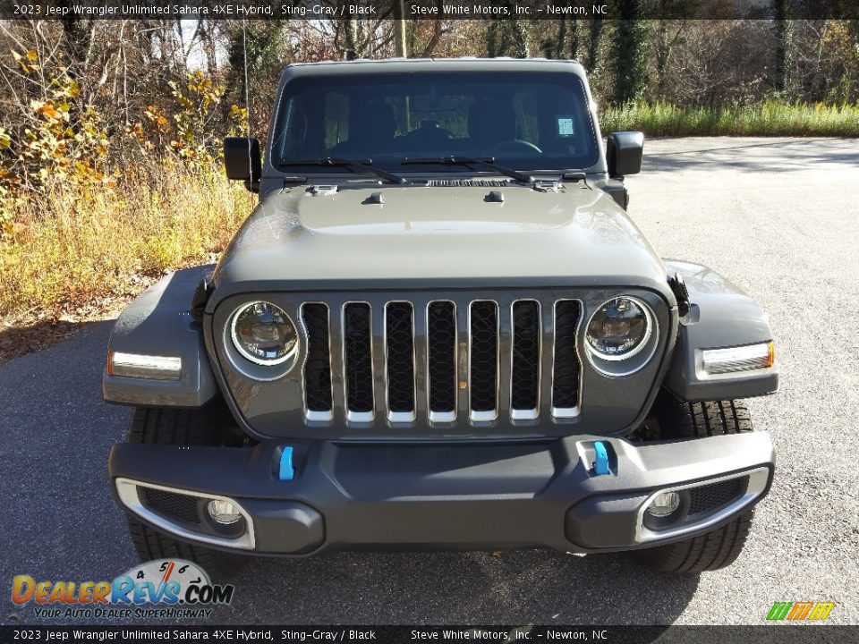 2023 Jeep Wrangler Unlimited Sahara 4XE Hybrid Sting-Gray / Black Photo #3