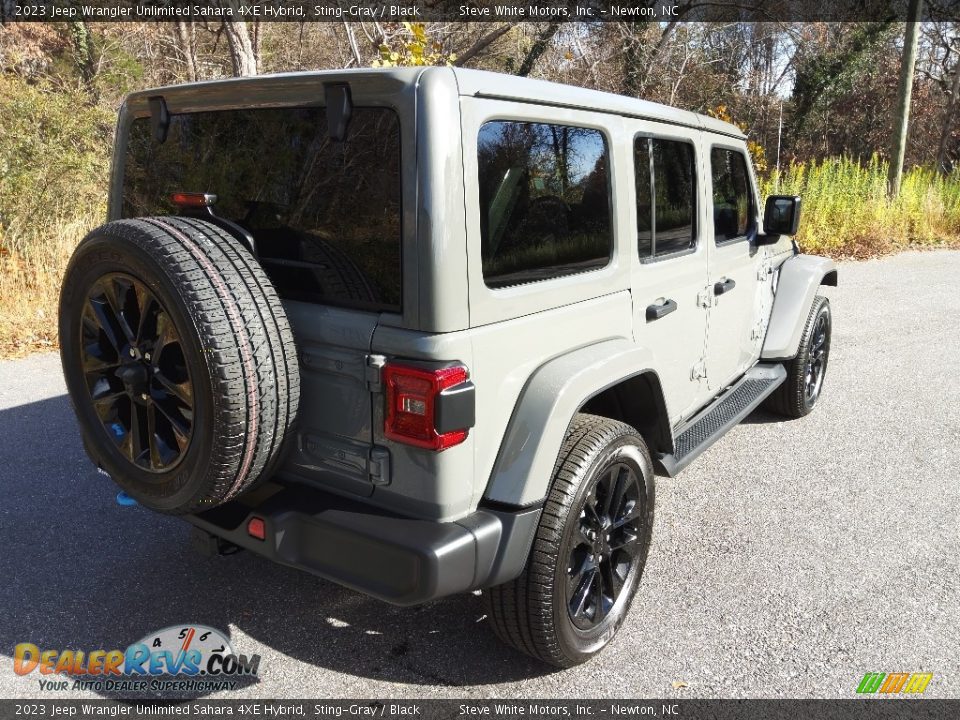 2023 Jeep Wrangler Unlimited Sahara 4XE Hybrid Sting-Gray / Black Photo #6