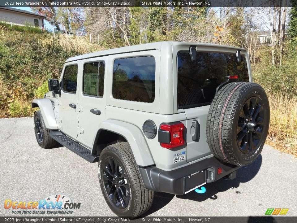 2023 Jeep Wrangler Unlimited Sahara 4XE Hybrid Sting-Gray / Black Photo #8