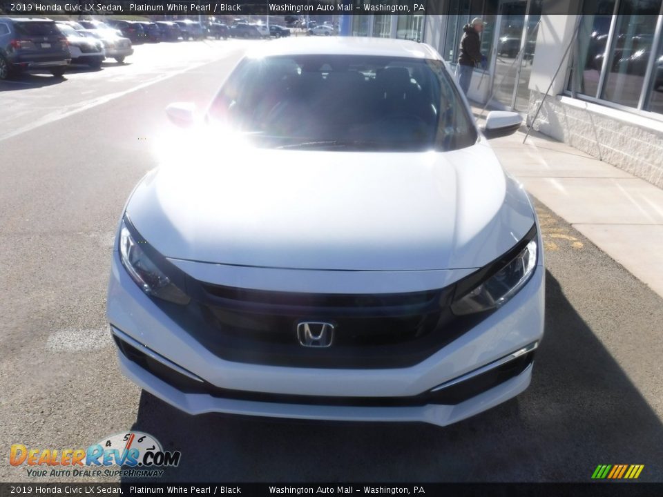 2019 Honda Civic LX Sedan Platinum White Pearl / Black Photo #4