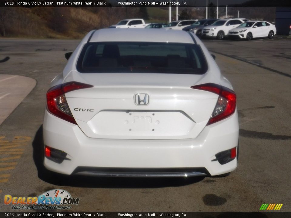 2019 Honda Civic LX Sedan Platinum White Pearl / Black Photo #9