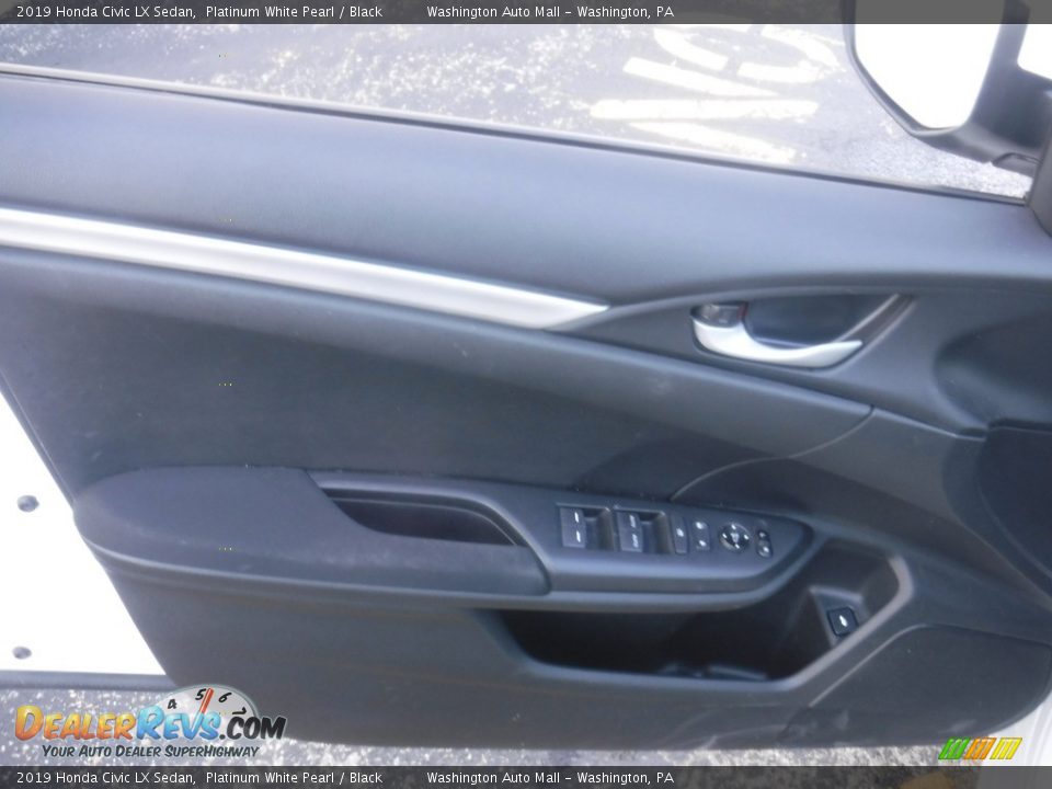 2019 Honda Civic LX Sedan Platinum White Pearl / Black Photo #12