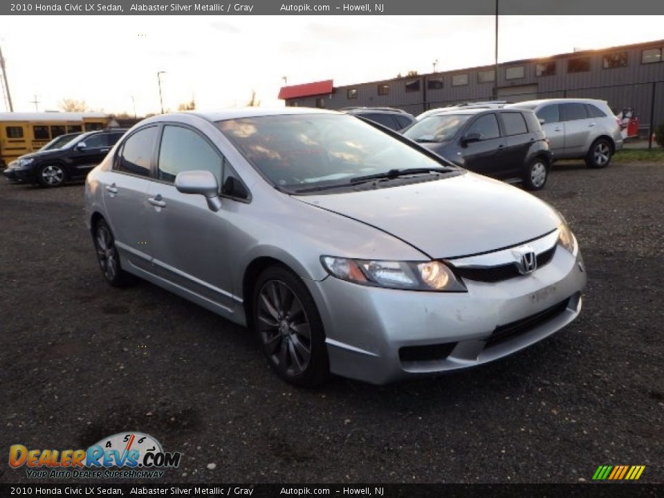 2010 Honda Civic LX Sedan Alabaster Silver Metallic / Gray Photo #1