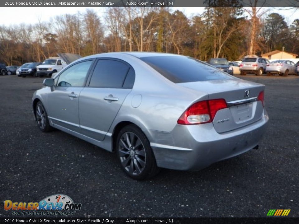 2010 Honda Civic LX Sedan Alabaster Silver Metallic / Gray Photo #2