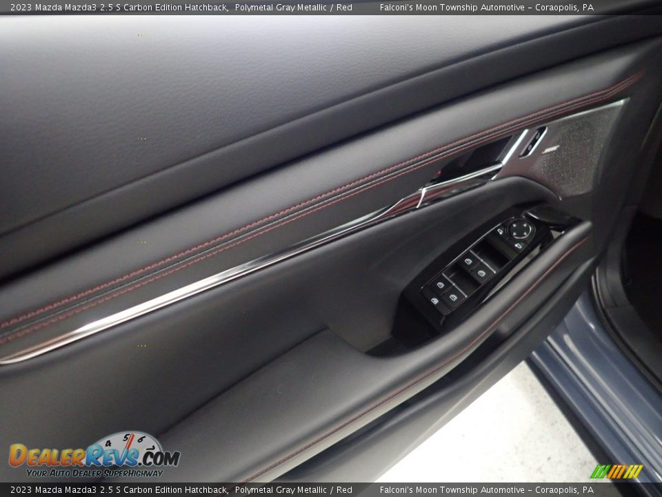 2023 Mazda Mazda3 2.5 S Carbon Edition Hatchback Polymetal Gray Metallic / Red Photo #14