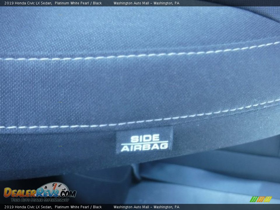 2019 Honda Civic LX Sedan Platinum White Pearl / Black Photo #14
