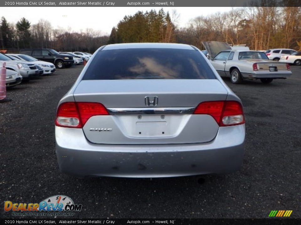 2010 Honda Civic LX Sedan Alabaster Silver Metallic / Gray Photo #3