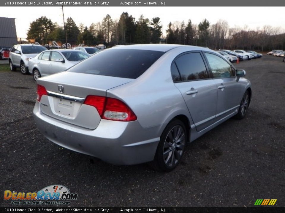 2010 Honda Civic LX Sedan Alabaster Silver Metallic / Gray Photo #4