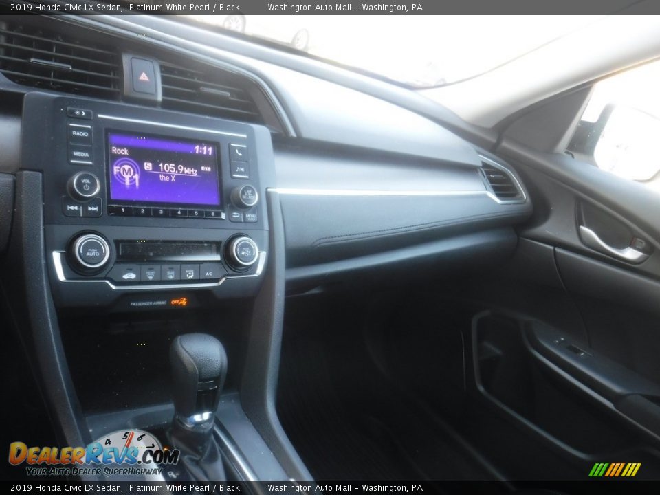 2019 Honda Civic LX Sedan Platinum White Pearl / Black Photo #16