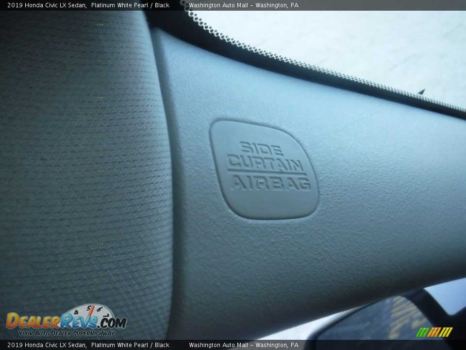 2019 Honda Civic LX Sedan Platinum White Pearl / Black Photo #18