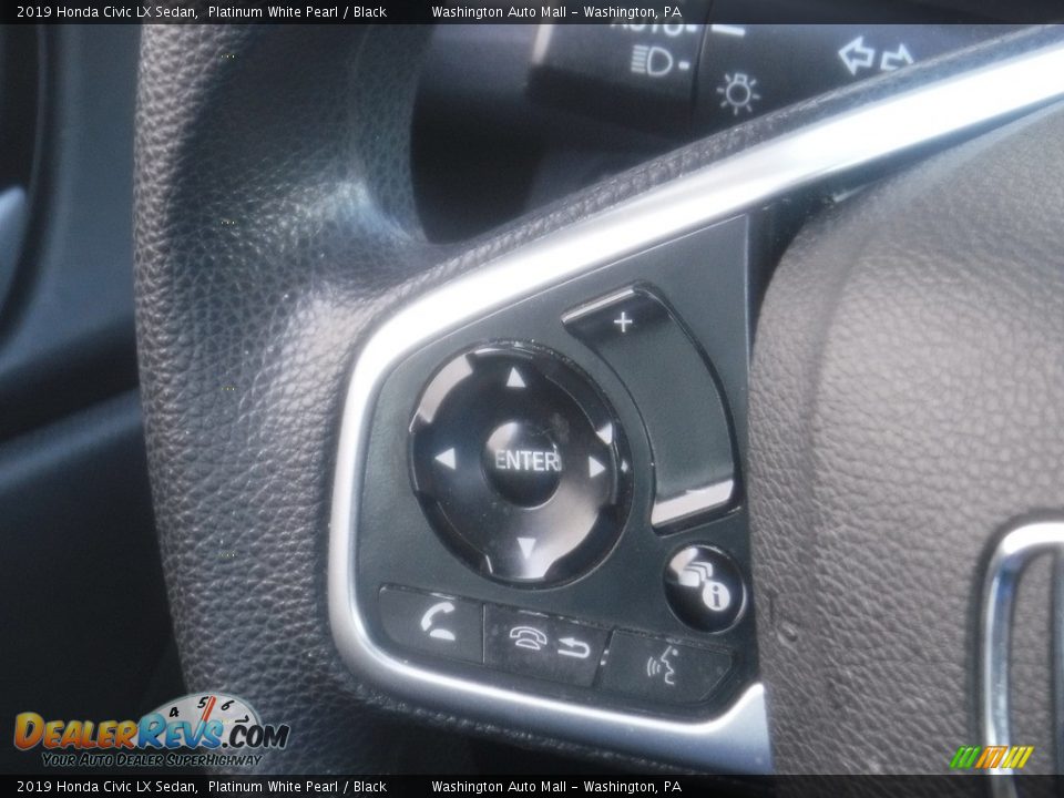 2019 Honda Civic LX Sedan Platinum White Pearl / Black Photo #21