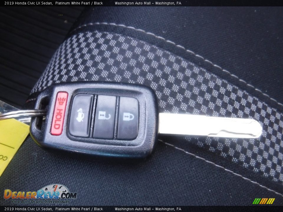 2019 Honda Civic LX Sedan Platinum White Pearl / Black Photo #26