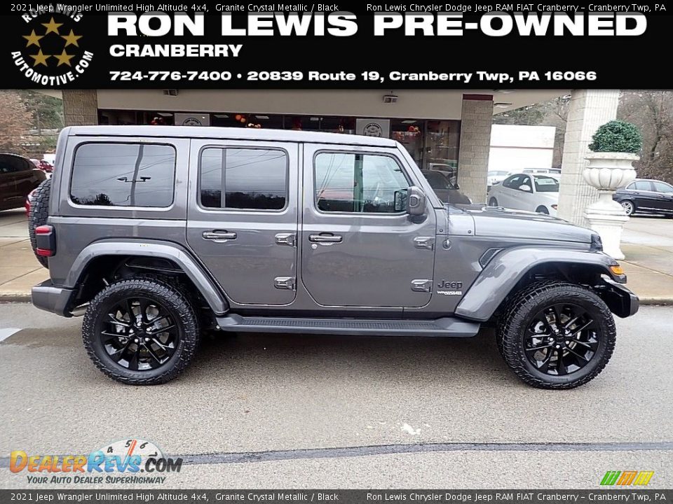 2021 Jeep Wrangler Unlimited High Altitude 4x4 Granite Crystal Metallic / Black Photo #1