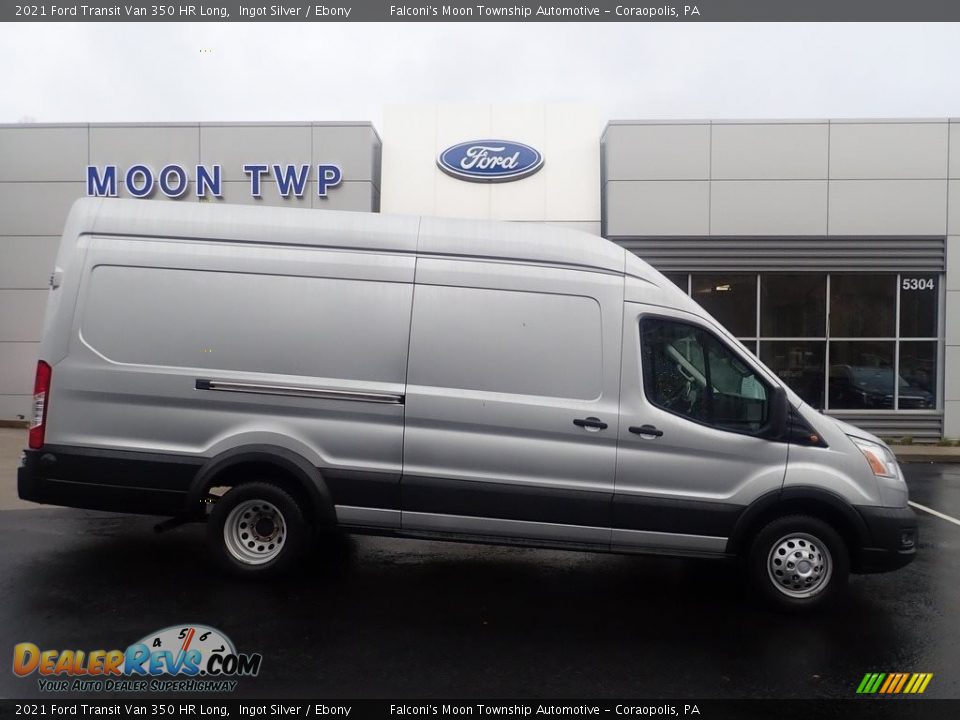 2021 Ford Transit Van 350 HR Long Ingot Silver / Ebony Photo #1