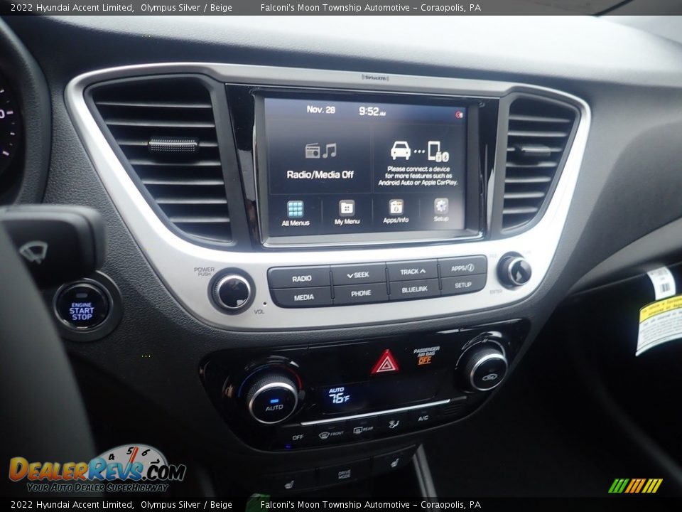 2022 Hyundai Accent Limited Olympus Silver / Beige Photo #17