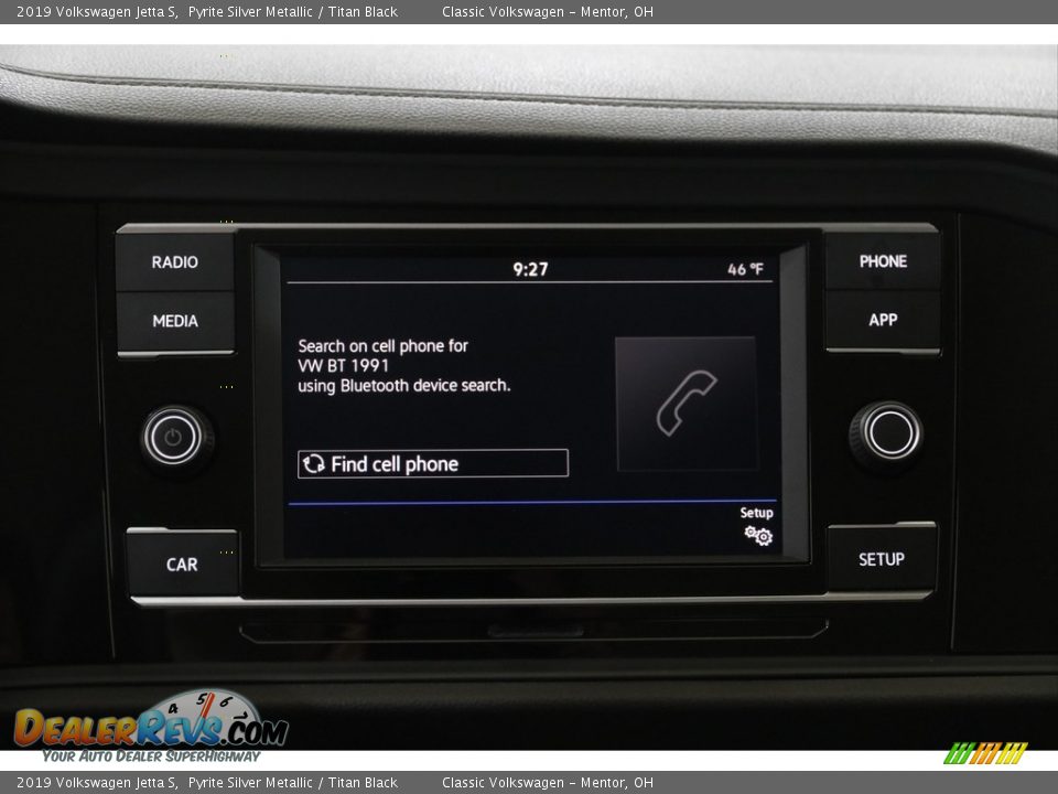 2019 Volkswagen Jetta S Pyrite Silver Metallic / Titan Black Photo #11